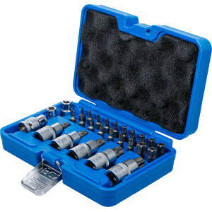 BGS 5101 Bit- und Bit-Einsatz-Satz | 12,5 mm (1/2") | T-Profil (für Torx) | 27-tlg.