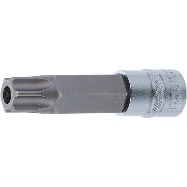 BGS 5103-TB100 Bit-Einsatz | Länge 110 mm | Antrieb Innenvierkant 12,5 mm (1/2") | T-Profil (für Torx) mit Bohrung T100
