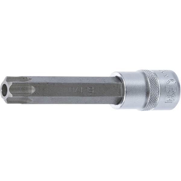 BGS 5103-TB70 Bit-Einsatz | Länge 110 mm | Antrieb Innenvierkant 12,5 mm (1/2") | T-Profil (für Torx) mit Bohrung T70