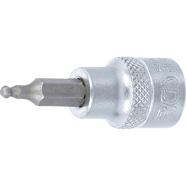 BGS 5110 Bit-Einsatz | Antrieb Innenvierkant 10 mm (3/8") | Innensechskant mit Kugelkopf 3 mm