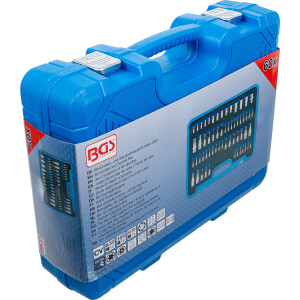 BGS 5135 Bit-Einsatz- und Steckschlüssel-Einsatz-Satz | E-Profil / T-Profil (für Torx) / T-Profil (für Torx) mit Bohrung / TP-Profil (für Torx Plus) | 60-tlg.
