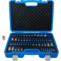 BGS 5135 Bit-Einsatz- und Steckschlüssel-Einsatz-Satz | E-Profil / T-Profil (für Torx) / T-Profil (für Torx) mit Bohrung / TP-Profil (für Torx Plus) | 60-tlg.