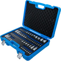 BGS 5135 Bit-Einsatz- und Steckschlüssel-Einsatz-Satz | E-Profil / T-Profil (für Torx) / T-Profil (für Torx) mit Bohrung / TP-Profil (für Torx Plus) | 60-tlg.