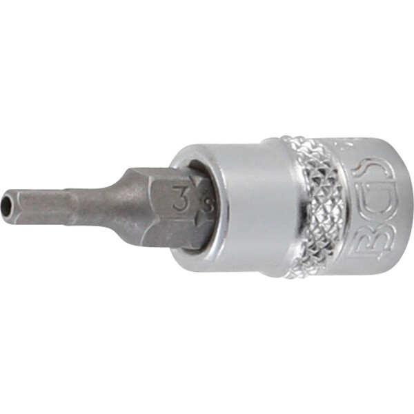 BGS 5156-3 Bit-Einsatz | Antrieb Innenvierkant 6,3 mm (1/4") | Innensechskant mit Bohrung 3 mm