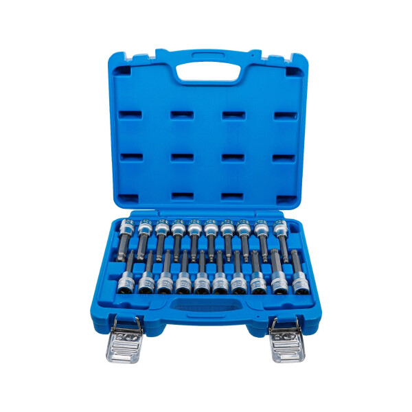 BGS 5170 Bit-Einsatz-Satz | Antrieb Innenvierkant 12,5 mm (1/2") | Innensechskant, T-Profil (für Torx), Innenvielzahn (für XZN) mit Kugelkopf | 20-tlg.