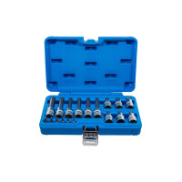 BGS 5173 Bit-Einsatz-Satz | Antrieb Innenvierkant 6,3 mm (1/4") / 12,5 mm (1/2") | T-Profil (für Torx) | 18-tlg.