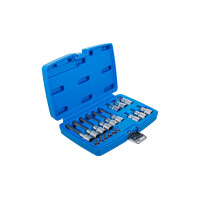 BGS 5174 Bit-Einsatz-Satz | Antrieb Innenvierkant 6,3 mm (1/4") / 12,5 mm (1/2") | T-Profil (für Torx) mit Bohrung | 18-tlg.