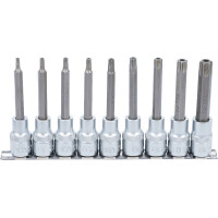 BGS 5178 Bit-Einsatz-Satz | Antrieb Innenvierkant 12,5 mm (1/2") | T-Profil (für Torx) mit Bohrung | 9-tlg.