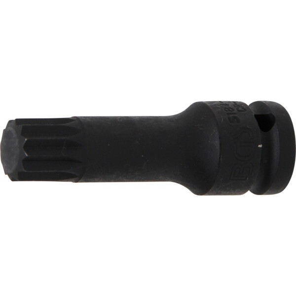 BGS 5184-M18 Kraft-Bit-Einsatz | Länge 78 mm | Antrieb Innenvierkant 12,5 mm (1/2") | Innenvielzahn (für XZN) M18