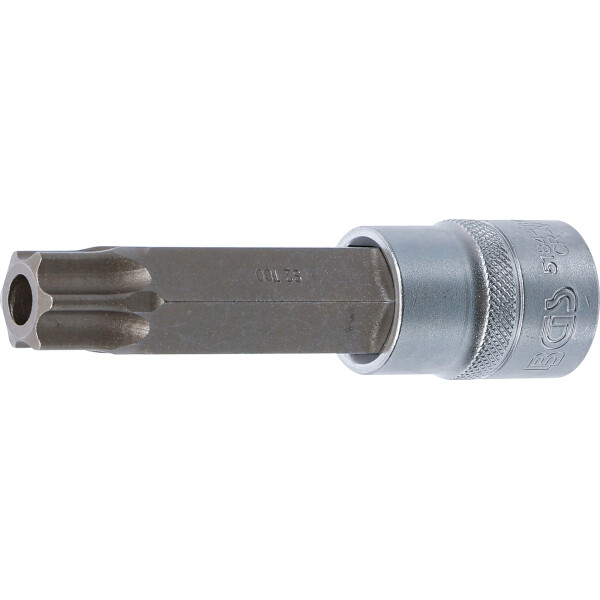 BGS 5184-TB80 Bit-Einsatz | Länge 100 mm | Antrieb Innenvierkant 12,5 mm (1/2") | T-Profil (für Torx) mit Bohrung T80