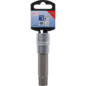 BGS 5184-TB80 Bit-Einsatz | Länge 100 mm | Antrieb Innenvierkant 12,5 mm (1/2") | T-Profil (für Torx) mit Bohrung T80