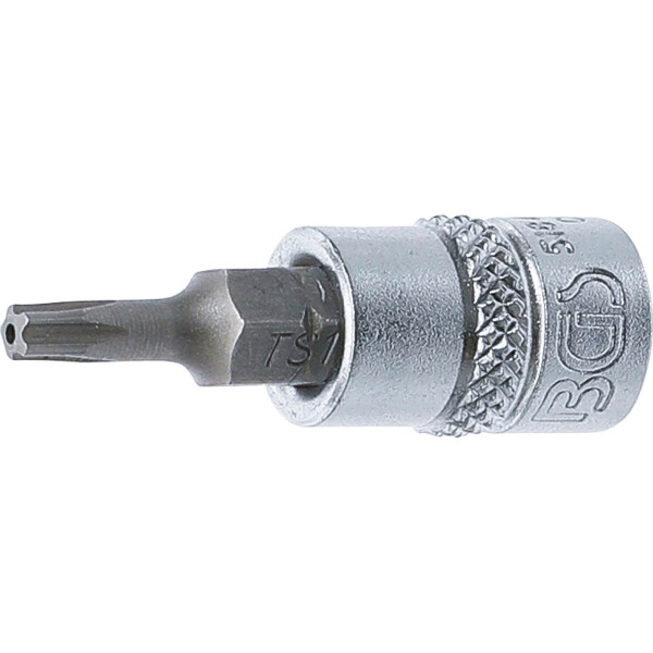 BGS 5184-TS15 Bit-Einsatz | Antrieb Innenvierkant 6,3 mm (1/4") | TS-Profil (für Torx Plus) mit Bohrung TS15