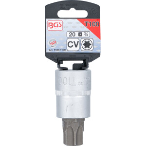 BGS 5189-T100 Bit-Einsatz | Antrieb Innenvierkant 20 mm (3/4") | T-Profil (für Torx) T100