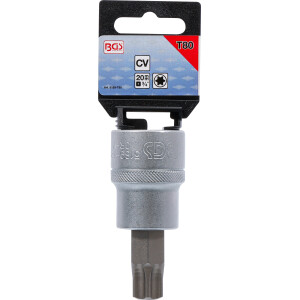 BGS 5189-T80 Bit-Einsatz | Antrieb Innenvierkant 20 mm (3/4") | T-Profil (für Torx) T80