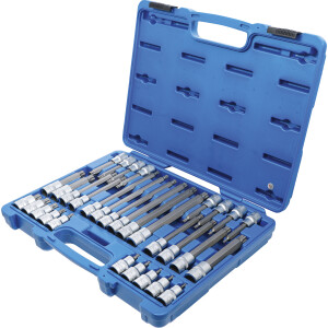BGS 5190 Bit-Einsatz-Satz | Antrieb Innenvierkant 12,5 mm (1/2") | TP-Profil (für Torx Plus) TP20 - TP70 | 32-tlg.
