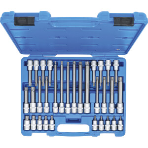 BGS 5190 Bit-Einsatz-Satz | Antrieb Innenvierkant 12,5 mm (1/2") | TP-Profil (für Torx Plus) TP20 - TP70 | 32-tlg.