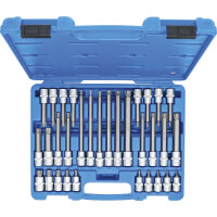 BGS 5190 Bit-Einsatz-Satz | Antrieb Innenvierkant 12,5 mm (1/2") | TP-Profil (für Torx Plus) TP20 - TP70 | 32-tlg.