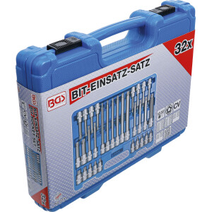 BGS 5191 Bit-Einsatz-Satz | Antrieb Innenvierkant 12,5 mm (1/2") | TPS-Profil (für Torx Plus) mit Bohrung TPS20 - TPS70 | 32-tlg.