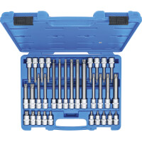 BGS 5191 Bit-Einsatz-Satz | Antrieb Innenvierkant 12,5 mm (1/2") | TPS-Profil (für Torx Plus) mit Bohrung TPS20 - TPS70 | 32-tlg.