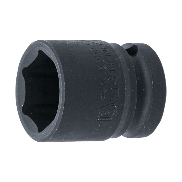 BGS 5222 Kraft-Steckschlüssel-Einsatz Sechskant | Antrieb Innenvierkant 12,5 mm (1/2") | SW 22 mm
