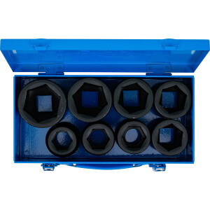 BGS 5245 Kraft-Steckschlüssel-Einsatz-Satz Sechskant | Antrieb Innenvierkant 25 mm (1") | SW 27 - 50 mm | 8-tlg.