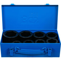 BGS 5245 Kraft-Steckschlüssel-Einsatz-Satz Sechskant | Antrieb Innenvierkant 25 mm (1") | SW 27 - 50 mm | 8-tlg.