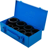 BGS 5245 Kraft-Steckschlüssel-Einsatz-Satz Sechskant | Antrieb Innenvierkant 25 mm (1") | SW 27 - 50 mm | 8-tlg.