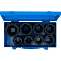 BGS 5245 Kraft-Steckschlüssel-Einsatz-Satz Sechskant | Antrieb Innenvierkant 25 mm (1") | SW 27 - 50 mm | 8-tlg.