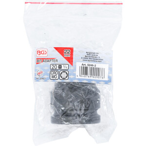 BGS 5246-2 Bit-Adapter | für Art. 5246 | Innenvierkant 20 mm (3/4") - Innensechskant 22 mm