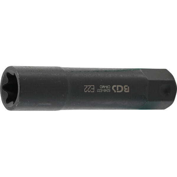 BGS 5246-E22 Steckschlüssel-Einsatz E-Profil, extra lang | Antrieb Außensechskant 22 mm | SW E22