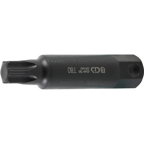BGS 5246-T80 Bit | Länge 100 mm | Antrieb Außensechskant 22 mm | T-Profil (für Torx) T80