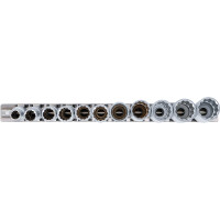 BGS 5252 Steckschlüssel-Einsatz-Satz Zwölfkant, tief | Antrieb Innenvierkant 10 mm (3/8") | SW 8 - 19 mm | 11-tlg.