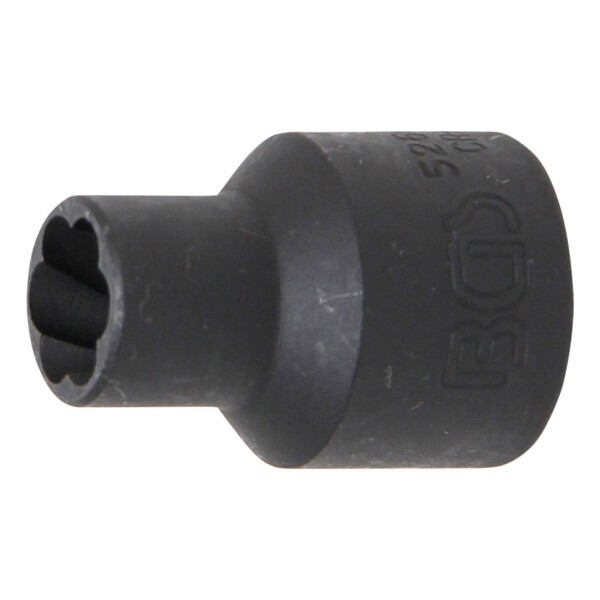 BGS 5266-10 Spiral-Profil-Steckschlüssel-Einsatz / Schraubenausdreher | Antrieb Innenvierkant 12,5 mm (1/2") | SW 10 mm
