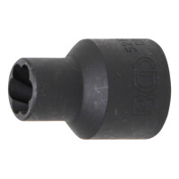 BGS 5266-10 Spiral-Profil-Steckschlüssel-Einsatz / Schraubenausdreher | Antrieb Innenvierkant 12,5 mm (1/2") | SW 10 mm