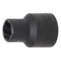 BGS 5266-11 Spiral-Profil-Steckschlüssel-Einsatz / Schraubenausdreher | Antrieb Innenvierkant 12,5 mm (1/2") | SW 11 mm