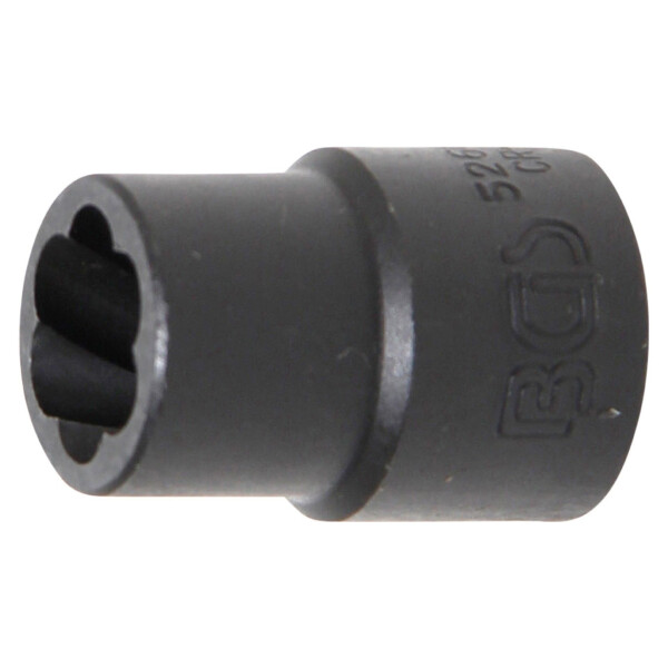 BGS 5266-13 Spiral-Profil-Steckschlüssel-Einsatz / Schraubenausdreher | Antrieb Innenvierkant 12,5 mm (1/2") | SW 13 mm
