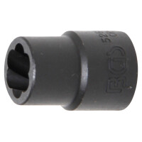 BGS 5266-13 Spiral-Profil-Steckschlüssel-Einsatz / Schraubenausdreher | Antrieb Innenvierkant 12,5 mm (1/2") | SW 13 mm
