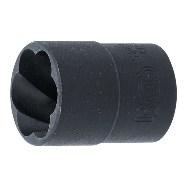 BGS 5266-19 Spiral-Profil-Steckschlüssel-Einsatz / Schraubenausdreher | Antrieb Innenvierkant 12,5 mm (1/2") | SW 19 mm