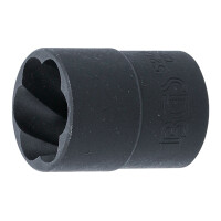 BGS 5266-19 Spiral-Profil-Steckschlüssel-Einsatz / Schraubenausdreher | Antrieb Innenvierkant 12,5 mm (1/2") | SW 19 mm