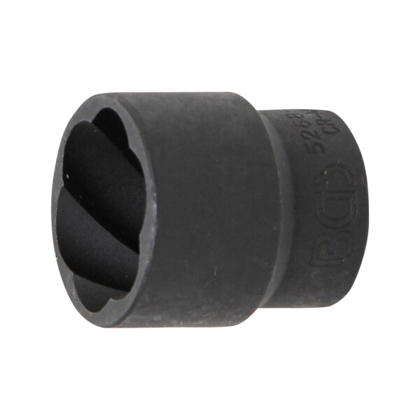 BGS 5268-24 Spiral-Profil-Steckschlüssel-Einsatz / Schraubenausdreher | Antrieb Innenvierkant 12,5 mm (1/2") | SW 24 mm