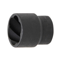 BGS 5268-24 Spiral-Profil-Steckschlüssel-Einsatz / Schraubenausdreher | Antrieb Innenvierkant 12,5 mm (1/2") | SW 24 mm