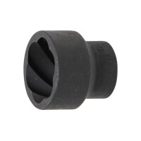 BGS 5268-27 Spiral-Profil-Steckschlüssel-Einsatz / Schraubenausdreher | Antrieb Innenvierkant 12,5 mm (1/2") | SW 27 mm