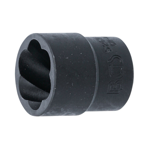 BGS 5269-21 Spiral-Profil-Steckschlüssel-Einsatz / Schraubenausdreher | Antrieb Innenvierkant 12,5 mm (1/2") | SW 21 mm