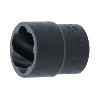 BGS 5269-21 Spiral-Profil-Steckschlüssel-Einsatz / Schraubenausdreher | Antrieb Innenvierkant 12,5 mm (1/2") | SW 21 mm