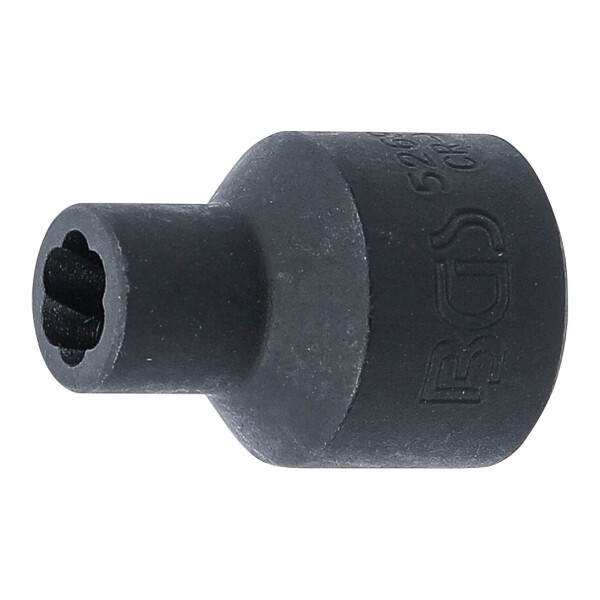 BGS 5269-8 Spiral-Profil-Steckschlüssel-Einsatz / Schraubenausdreher | Antrieb Innenvierkant 12,5 mm (1/2") | SW 8 mm
