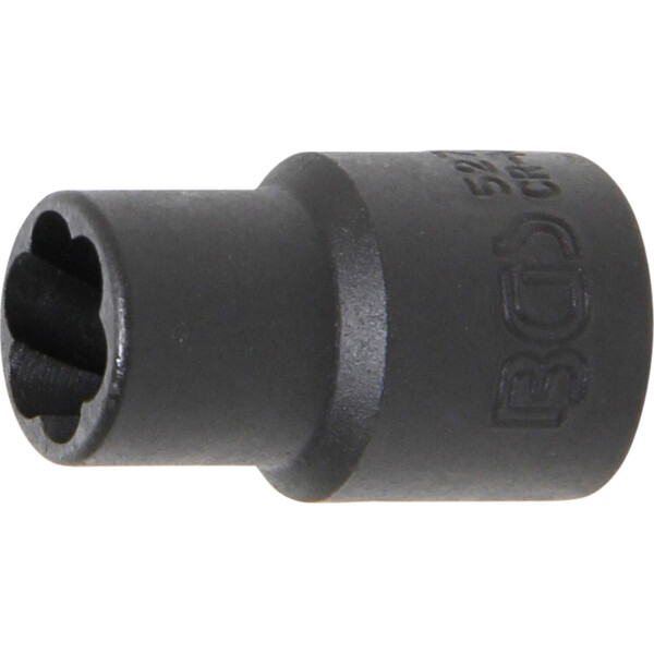 BGS 5270 Spiral-Profil-Steckschlüssel-Einsatz / Schraubenausdreher | Antrieb Innenvierkant 10 mm (3/8") | SW 10 mm