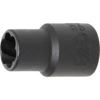 BGS 5270 Spiral-Profil-Steckschlüssel-Einsatz / Schraubenausdreher | Antrieb Innenvierkant 10 mm (3/8") | SW 10 mm