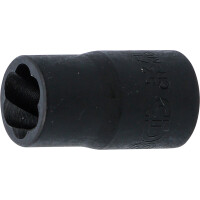 BGS 5271 Spiral-Profil-Steckschlüssel-Einsatz / Schraubenausdreher | Antrieb Innenvierkant 10 mm (3/8") | SW 11 mm