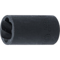 BGS 5272 Spiral-Profil-Steckschlüssel-Einsatz / Schraubenausdreher | Antrieb Innenvierkant 10 mm (3/8") | SW 12 mm