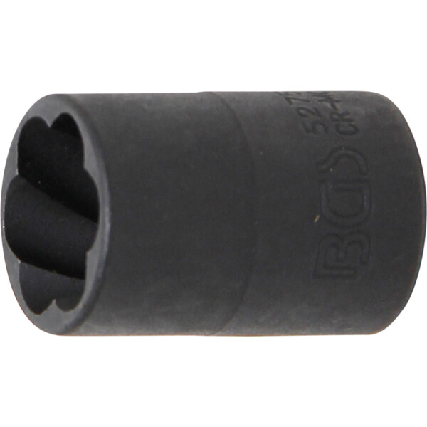 BGS 5275 Spiral-Profil-Steckschlüssel-Einsatz / Schraubenausdreher | Antrieb Innenvierkant 10 mm (3/8") | SW 15 mm